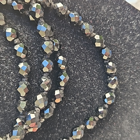 Vintage Jet Black Glass Beaded Necklace - Picture 3 of 4